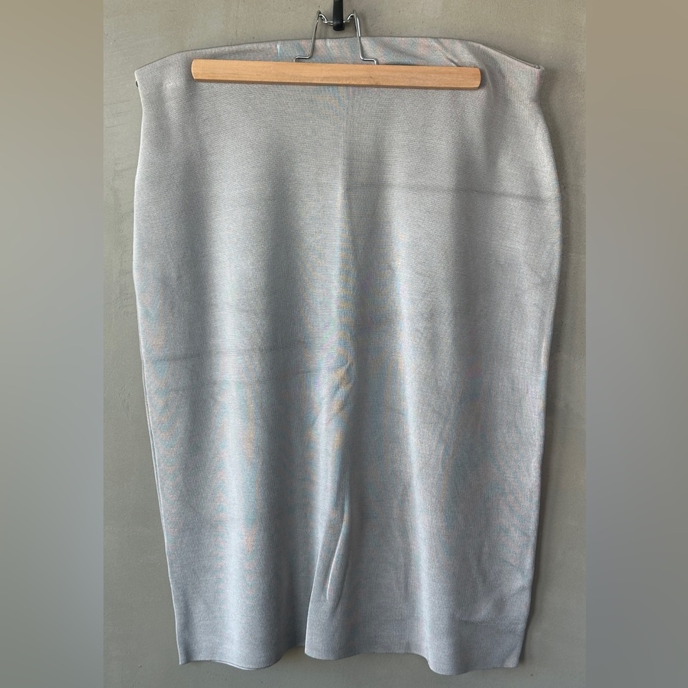 Silver Pencil Skirt
